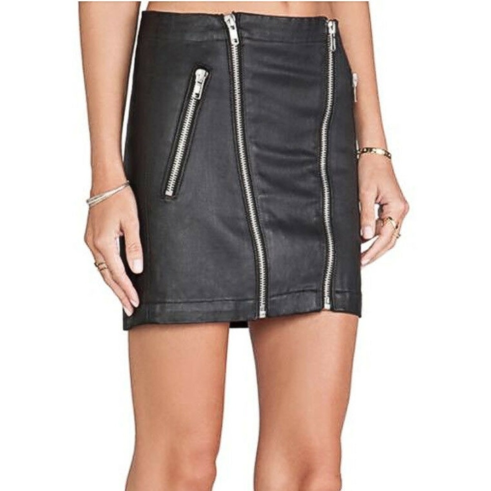 Lovers + Friends Mikey Moto Manchester Miniskirt - Picture 1 of 5